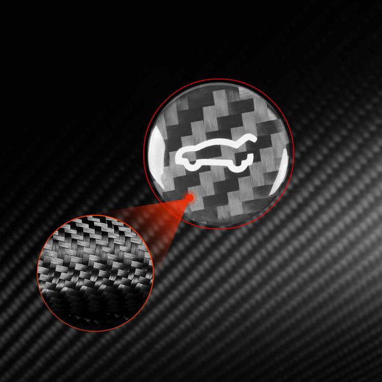 For Tesla Model 3 2019-2023 / Y 2019-2024 Carbon Fiber Car Trunk Button Decorative Sticker