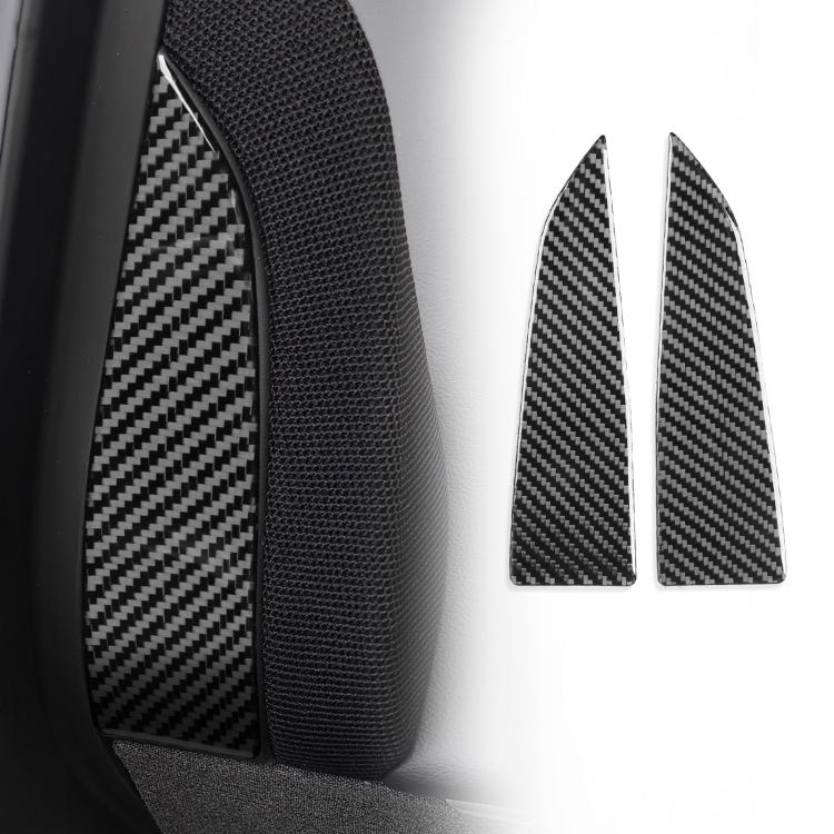 For Tesla Model 3 2023- 2pcs/Set Carbon Fiber Car Interior Door A-Pillar Decorative Sticker