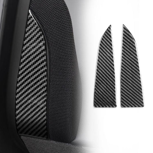 For Tesla Model 3 2023- 2pcs/Set Carbon Fiber Car Interior Door A-Pillar Decorative Sticker
