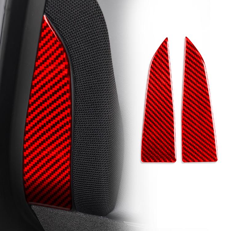 For Tesla Model 3 2023- 2pcs/Set Carbon Fiber Car Interior Door A-Pillar Decorative Sticker