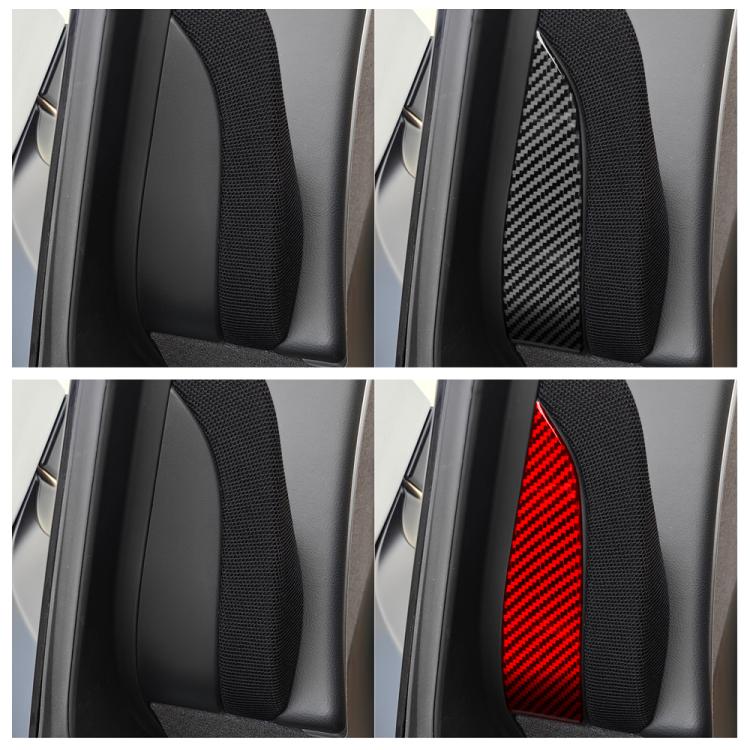 For Tesla Model 3 2023- 2pcs/Set Carbon Fiber Car Interior Door A-Pillar Decorative Sticker