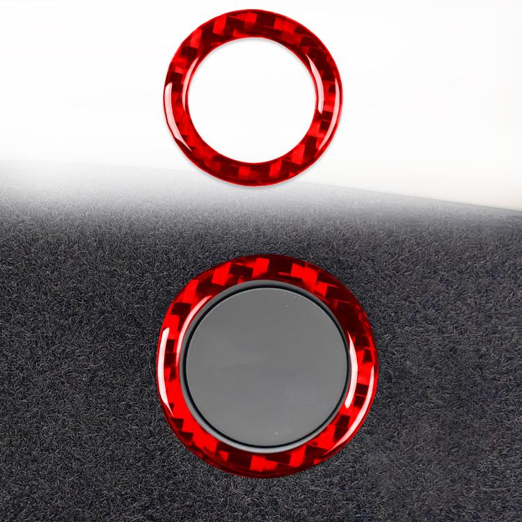 For Tesla Model 3 2023- Carbon Fiber Car Trunk Button Frame Decorative Sticker