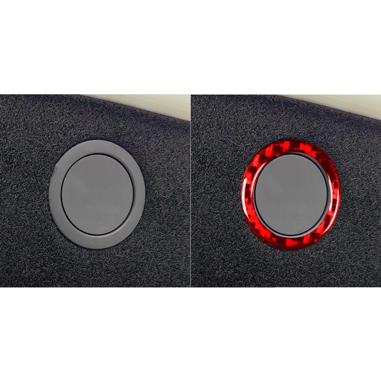 For Tesla Model 3 2023- Carbon Fiber Car Trunk Button Frame Decorative Sticker
