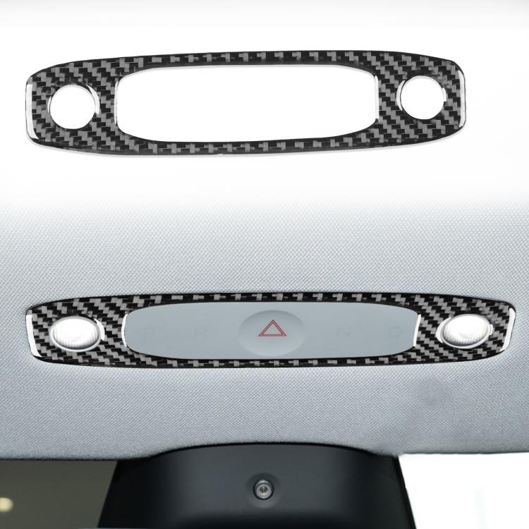 For Tesla Model 3 2023- Carbon Fiber Car Front Reading Light Panel Decorative Sticker, For Tesla Model 3 2023- Car Front Reading Light Panel