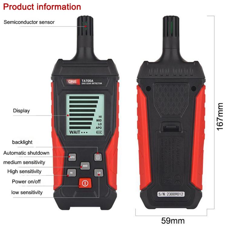 TRSI TA700A Combustible Gas Detector Portable Natural Gas Leak Measuring Meters