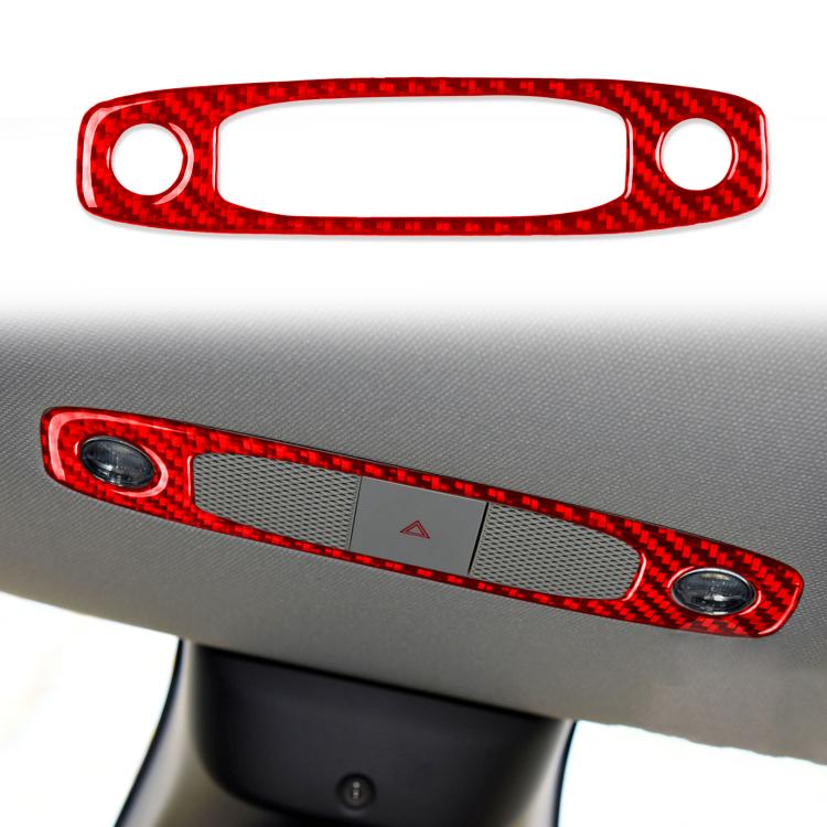 For Tesla Model 3 2017-2022 / Y 2020-2024 Carbon Fiber Car Front Reading Light Panel Decorative Sticker