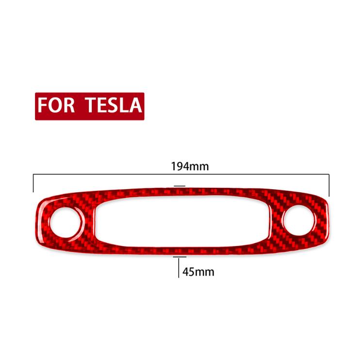 For Tesla Model 3 2017-2022 / Y 2020-2024 Carbon Fiber Car Front Reading Light Panel Decorative Sticker