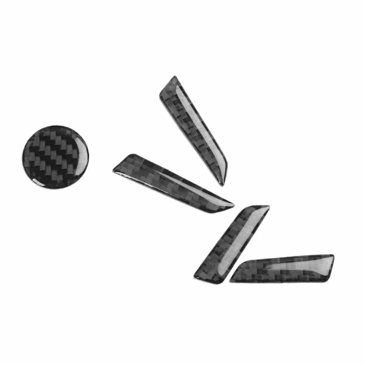 For Tesla Model 3 2023- 5pcs/Set Carbon Fiber Car Seat Adjustment Button Decorative Sticker