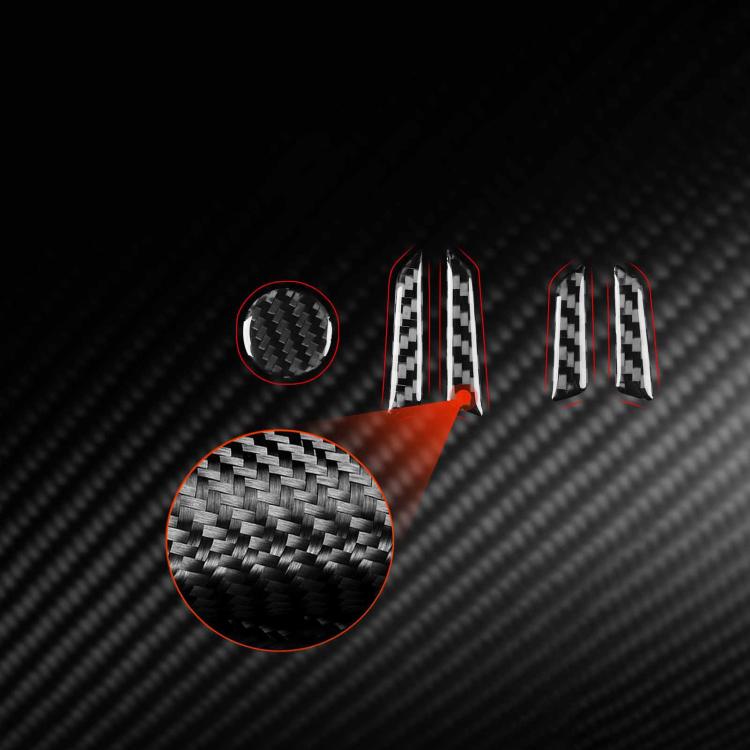 For Tesla Model 3 2023- 5pcs/Set Carbon Fiber Car Seat Adjustment Button Decorative Sticker