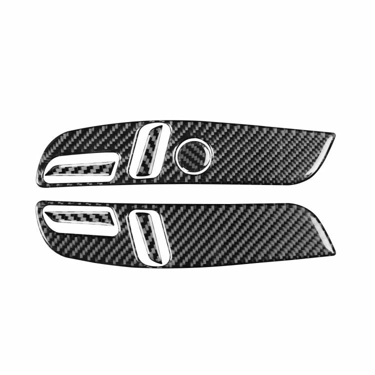 For Tesla Model 3 2023- 7pcs/Set Carbon Fiber Car Seat Adjustment Panel Decorative Sticker