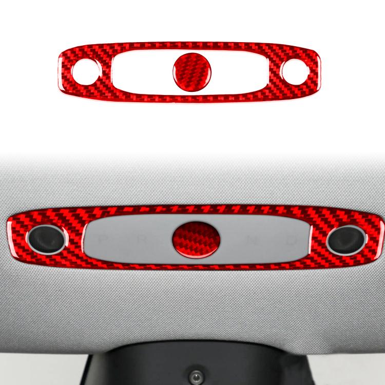 For Tesla Model 3 2023- 2pcs/Set Carbon Fiber Car Reading Light Panel Decorative Sticker