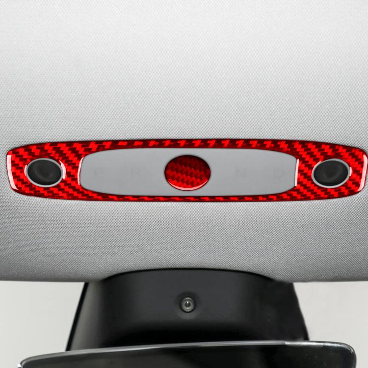 For Tesla Model 3 2023- 2pcs/Set Carbon Fiber Car Reading Light Panel Decorative Sticker