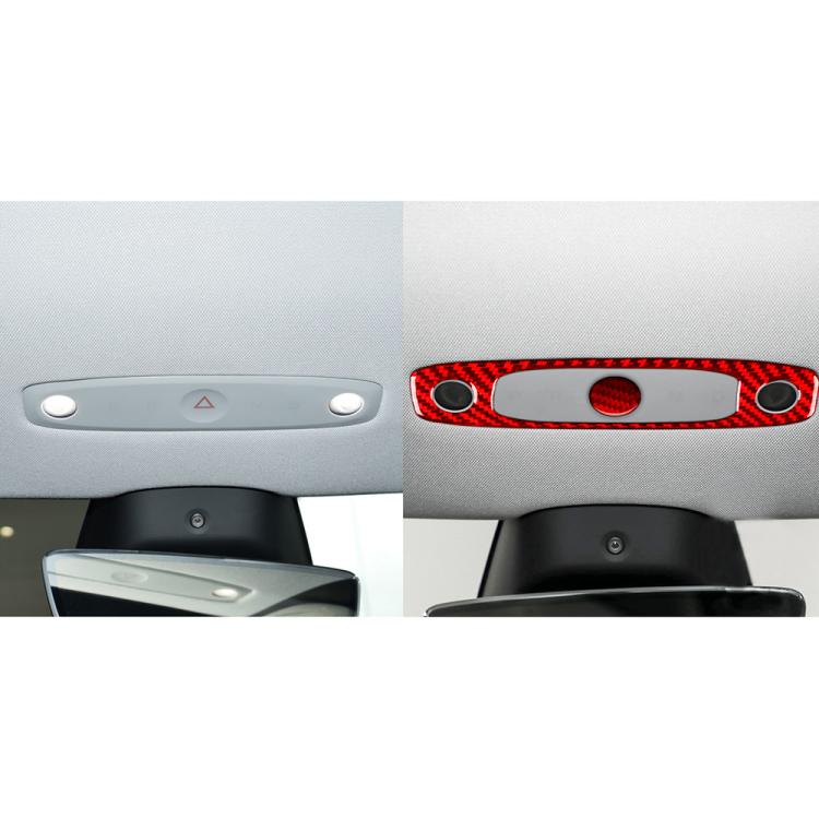 For Tesla Model 3 2023- 2pcs/Set Carbon Fiber Car Reading Light Panel Decorative Sticker