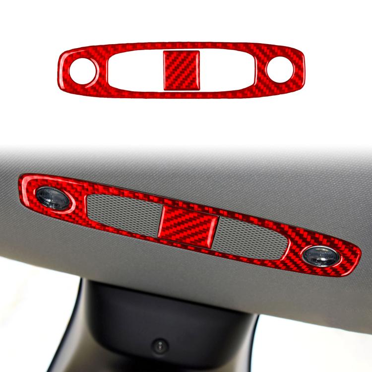 For Tesla Model 3 2019-2022 / Y 2019-2024 2pcs/Set Carbon Fiber Car Reading Light Panel Decorative Sticker