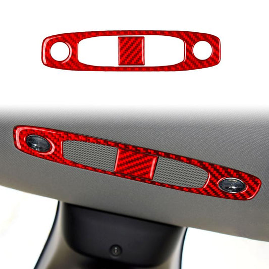For Tesla Model 3 2019-2022 / Y 2019-2024 2pcs/Set Carbon Fiber Car Reading Light Panel Decorative Sticker