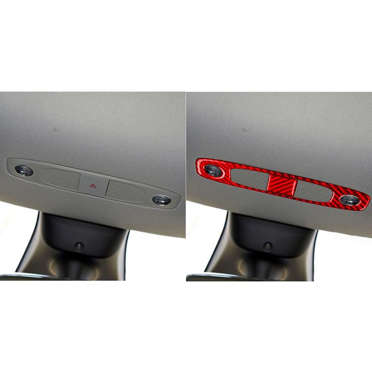 For Tesla Model 3 2019-2022 / Y 2019-2024 2pcs/Set Carbon Fiber Car Reading Light Panel Decorative Sticker