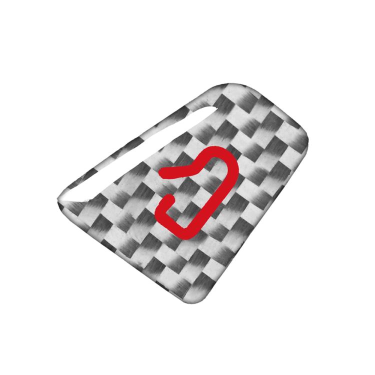 For Tesla Model 3 2019-2023 / Y 2019-2024 4pcs/Set Carbon Fiber Car Door Switch Decorative Sticker with Label