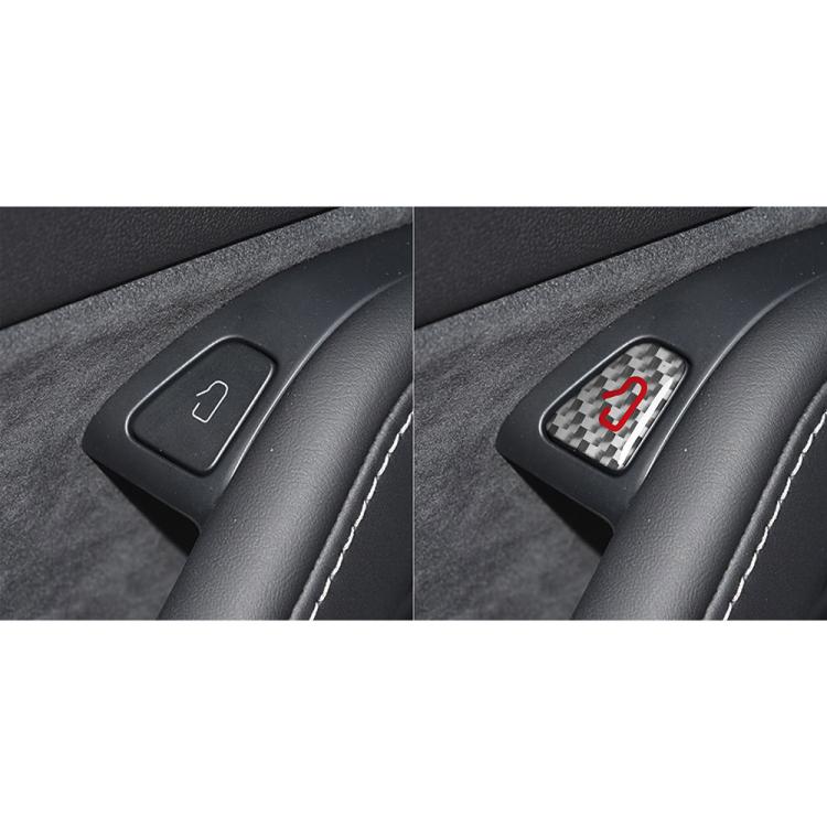 For Tesla Model 3 2019-2023 / Y 2019-2024 4pcs/Set Carbon Fiber Car Door Switch Decorative Sticker with Label