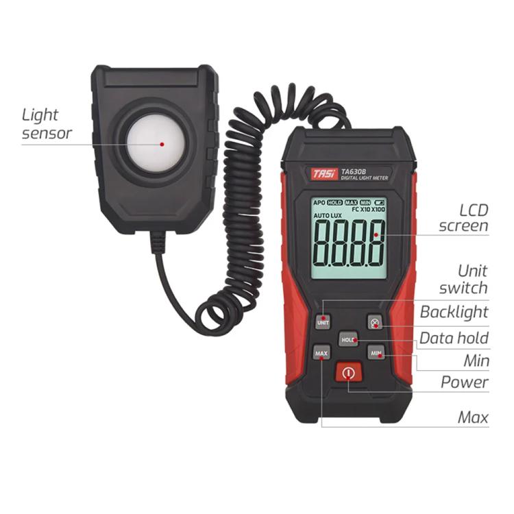 TRSI TA630B Separable Digital Lux Meter Light Brightness Measuring