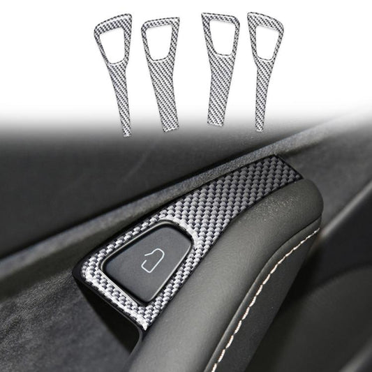 For Tesla Model 3 2017-2022 / Y 2020-2024 4pcs/Set Carbon Fiber Car Door Switch Panel Decorative Sticker