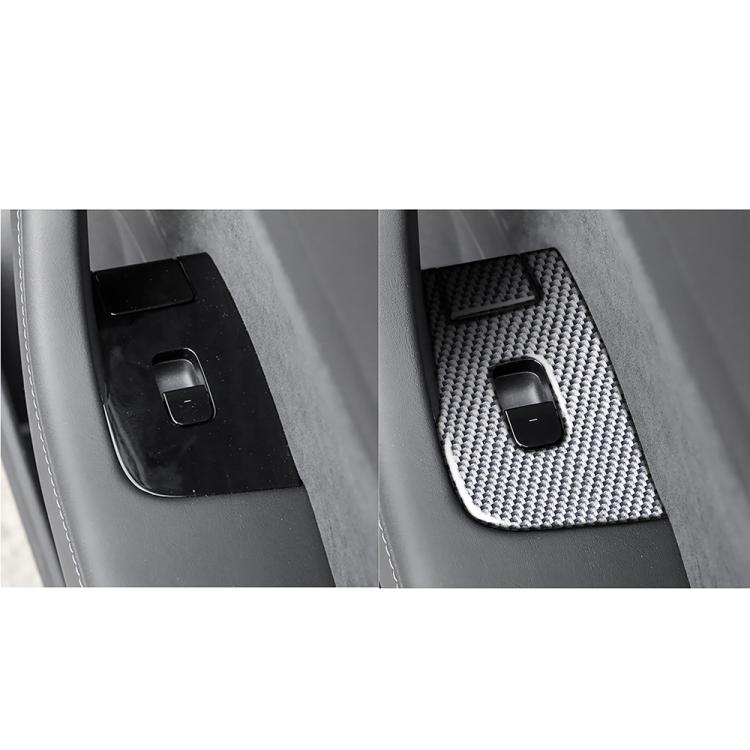 For Tesla Model 3 2017-2022 / Y 2020-2024 6pcs/Set Carbon Fiber Car Window Lift Panel Decorative Sticker