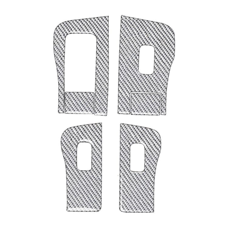 For Tesla Model 3 2017-2022 / Y 2020-2024 6pcs/Set Carbon Fiber Car Window Lift Panel Decorative Sticker, Car Window Lift Panel, Left Drive, Car Window Lift Panel, Right Drive