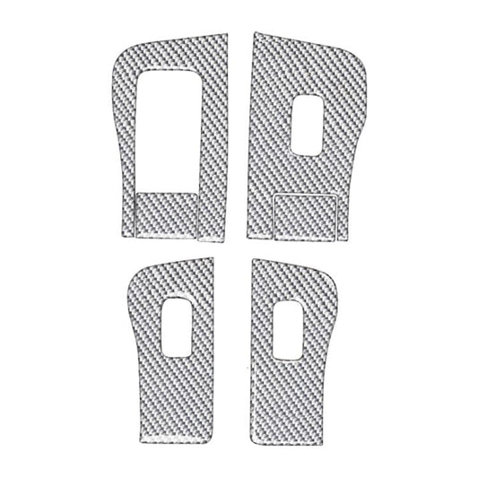 For Tesla Model 3 2017-2022 / Y 2020-2024 6pcs/Set Carbon Fiber Car Window Lift Panel Decorative Sticker, Car Window Lift Panel, Left Drive, Car Window Lift Panel, Right Drive
