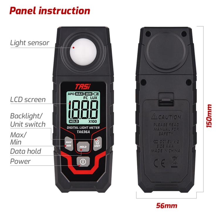 TRSI TA636A Integrated Digital Lux Meter Light Brightness Measuring