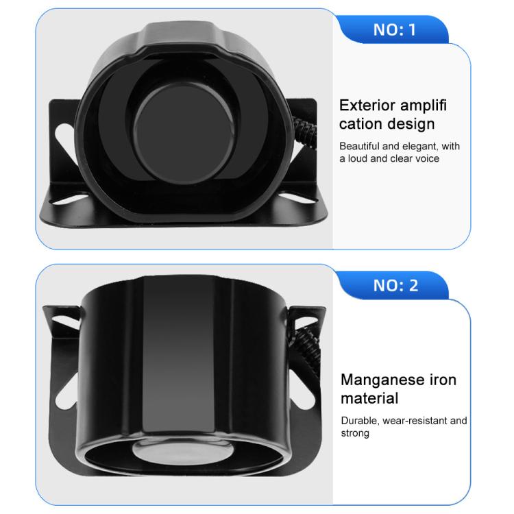 12V / 24V Waterproof Voice Reversing Horn Alarm Buzzer, with Cable