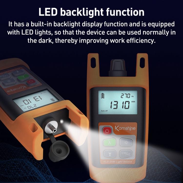 Komshine KLS-25m Dual Wavelength Handheld Fiber Optic Line Tester