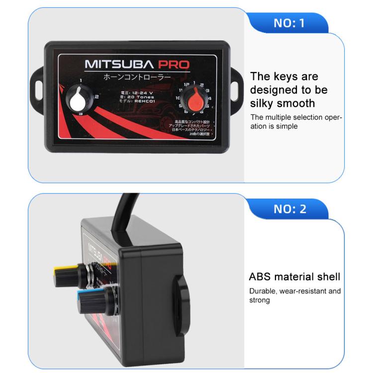 12V / 24V Universal Car Horn Controller 25 Sound Effects Sound Control Speaker