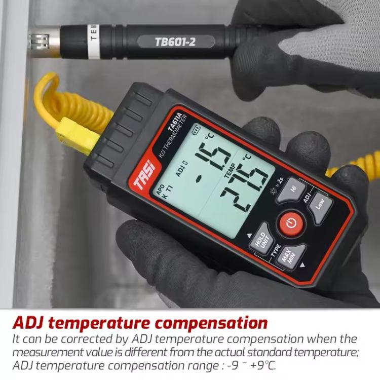 TRSI TA610A Industrial Handheld K-Type Thermocouple Thermometer, Single Channel, without Ambient Temperature