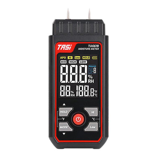 TASI TA661B Wood Moisture Meter Quickly Measure Moisture Content Tester Temperature Humidity Detector