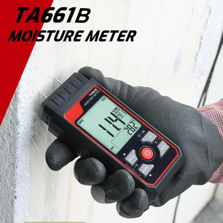 TASI TA661B Wood Moisture Meter Quickly Measure Moisture Content Tester Temperature Humidity Detector