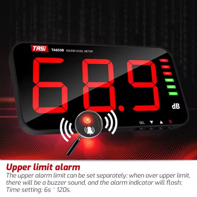 TRSI TA654B Large Screen Wall-mounted Noise Meter Decibel Detector Device