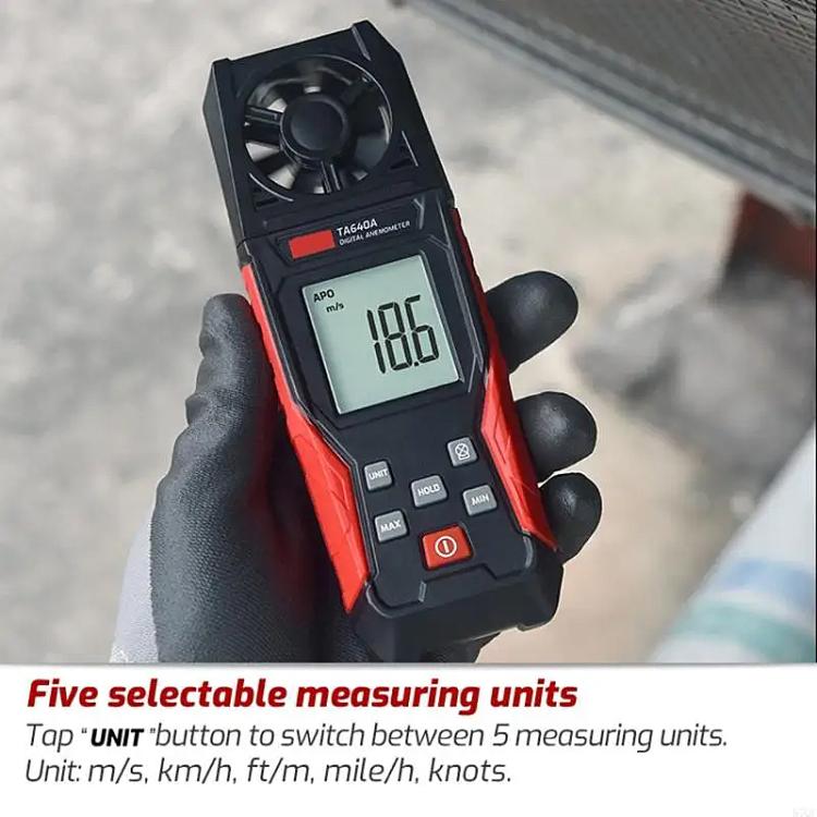 TRSI TA640A Handheld High Precision Wind Speed Instrument Wind Volume Tester