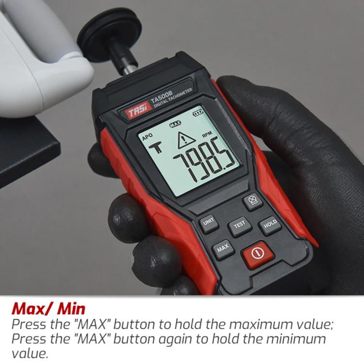 TASI TA500B Contact Measurement Laser Tachometer Digital Display Measuring Speed Meter