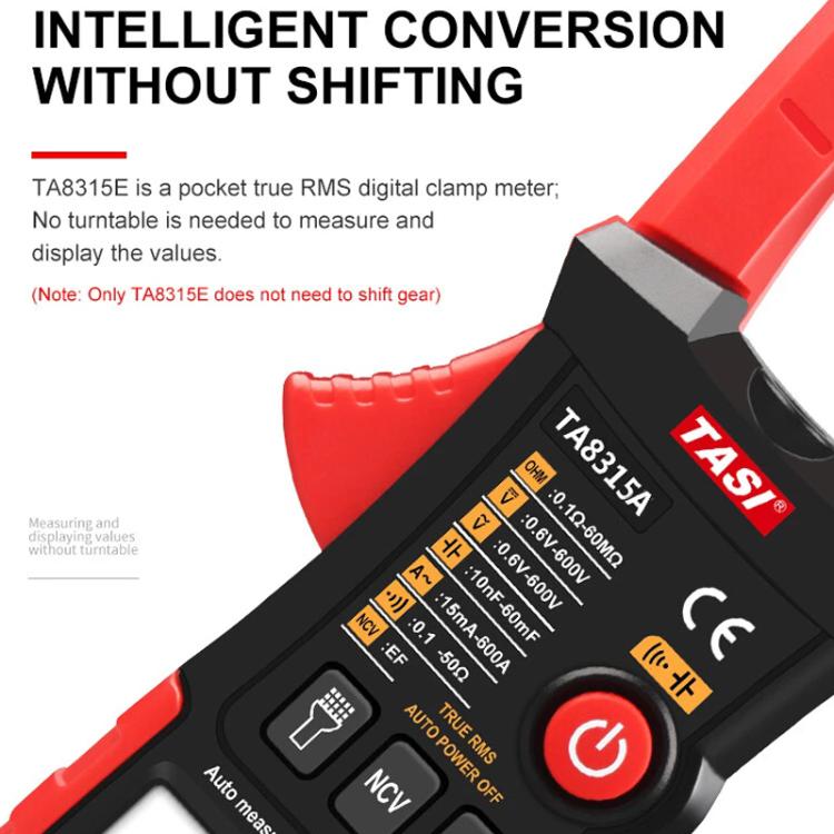 TRSI TA8315A Clamp Meter High Accuracy AC DC Voltage Ammeter