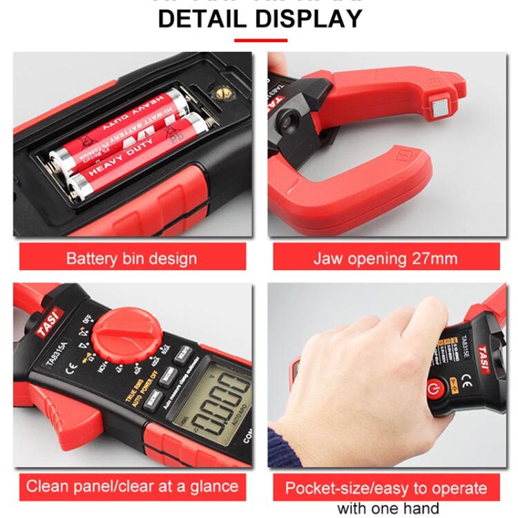 TRSI TA8315A Clamp Meter High Accuracy AC DC Voltage Ammeter