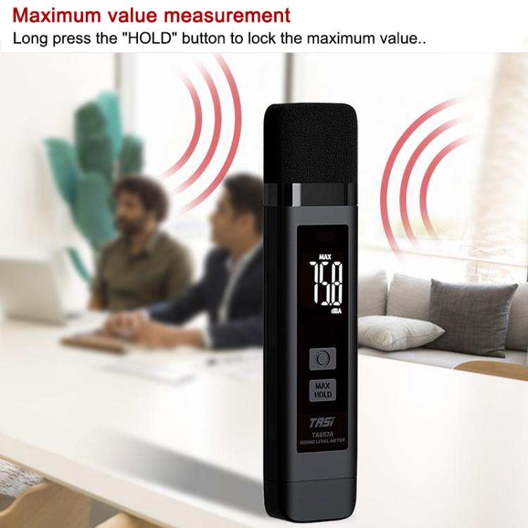 TRSI TA657A Rechargeable Noise Meter Decibel Detector Device