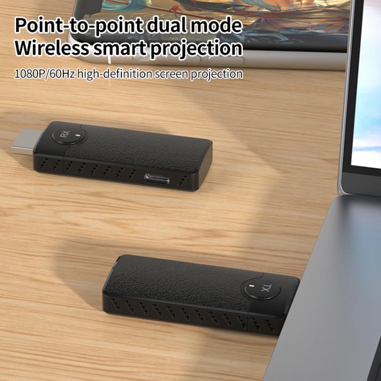 Q50 Leather Texture Wireless HDMI Video Transmitter and Receiver Extender Adapter