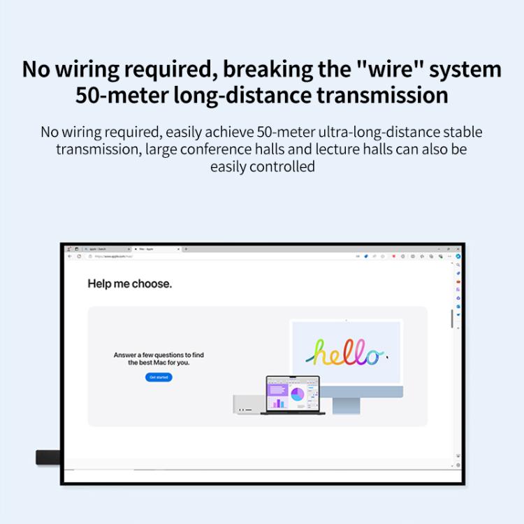 Q50 Vertical Texture Wireless HDMI Video Transmitter and Receiver Extender Adapter