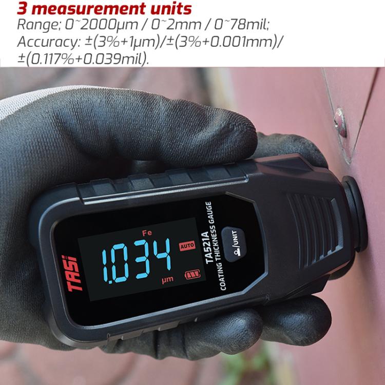 TASI TA521A Car Paint Film Meter Paint Surface Tester Coating Thickness Gauge