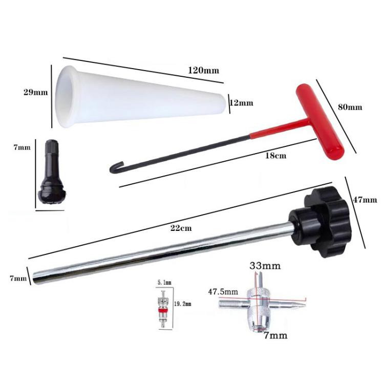 13pcs / Set Car Tire Repair Tool Valve Installation Tool Set