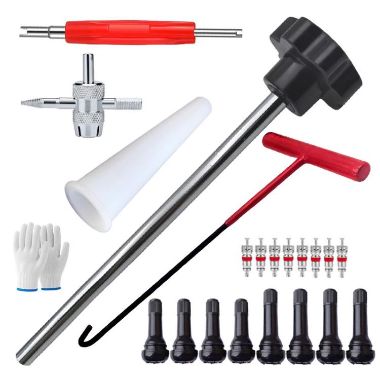 23pcs / Set Car Tire Repair Tool Valve Installation Tool Set