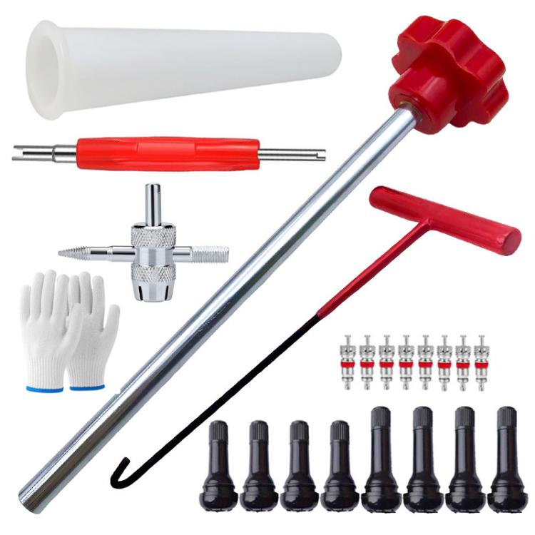 23pcs / Set Car Tire Repair Tool Valve Installation Tool Set