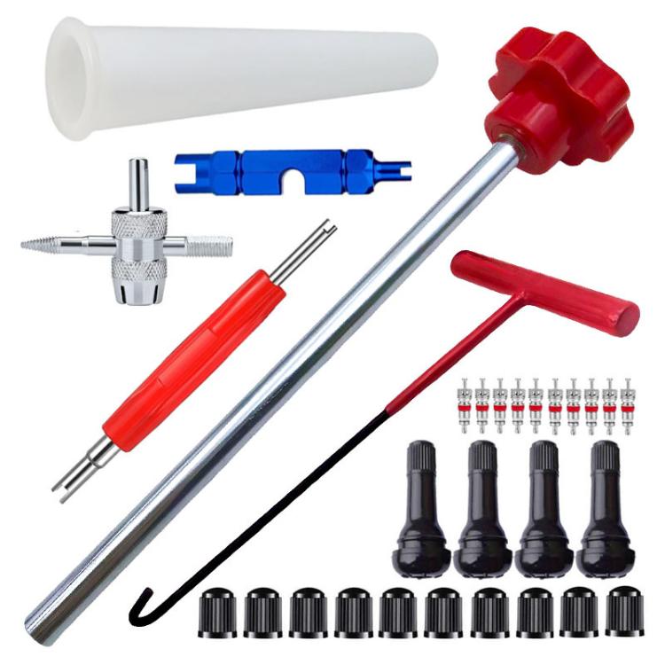 30pcs / Set Car Tire Repair Tool Valve Installation Tool Set