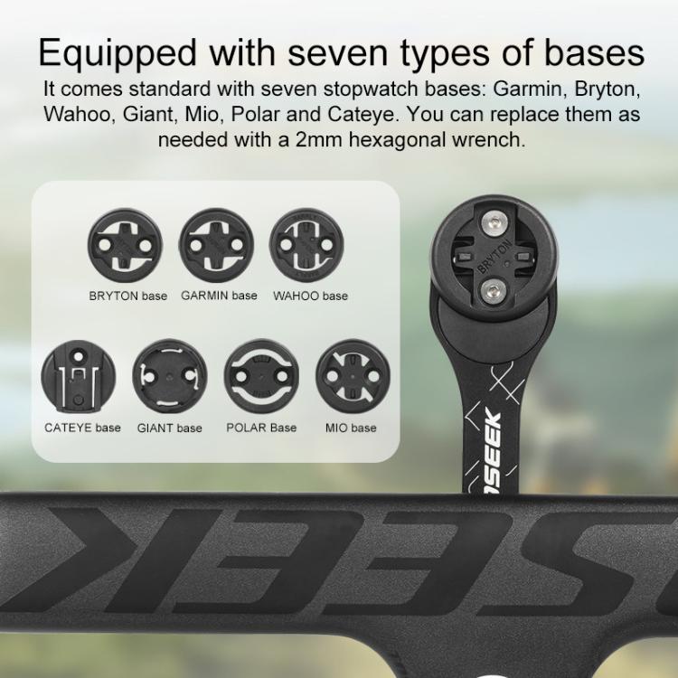 TOSEEK MA106 Aluminum Alloy Bicycle Road Bike Integrated Handlebar Computer Bracket