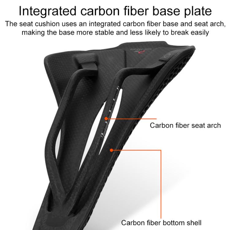 TOSEEK P300 Carbon Fiber 3D Printed Road Mountain Bike Seat