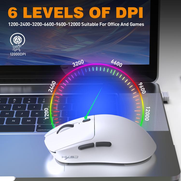 HXSJ T68 3 Modes Wired 2.4G BT5.1 Wireless Lightweight Gaming Mouse